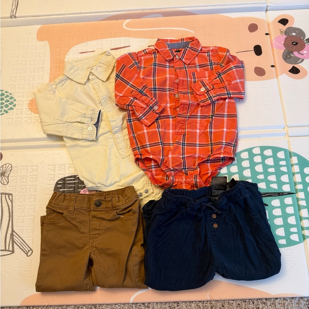 Spring Toddler Lot! Orange and Yellow Baby Outfit Set